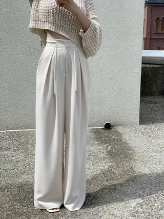 High waist wide-leg suit pants