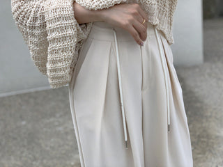 High waist wide-leg suit pants