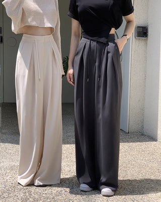 High waist wide-leg suit pants
