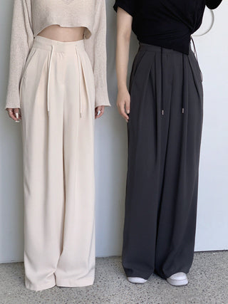 High waist wide-leg suit pants