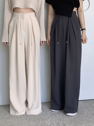 High waist wide-leg suit pants