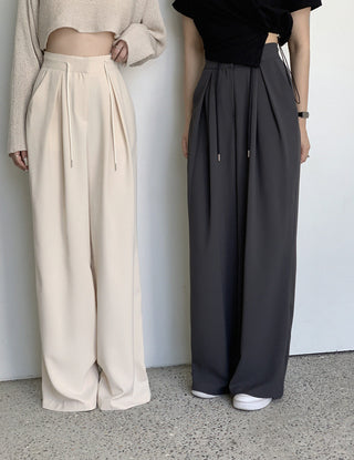 High waist wide-leg suit pants