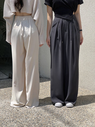 High waist wide-leg suit pants