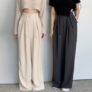 High waist wide-leg suit pants