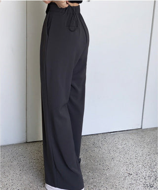 High waist wide-leg suit pants