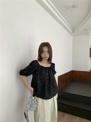 Loose floral pattern top