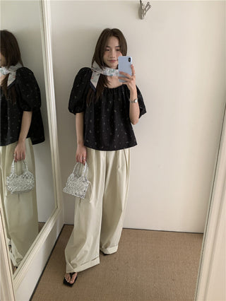 Loose floral pattern top