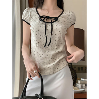 Candy flower ribbon string top