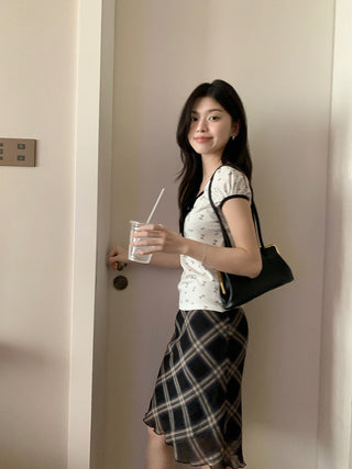 Candy flower ribbon string top