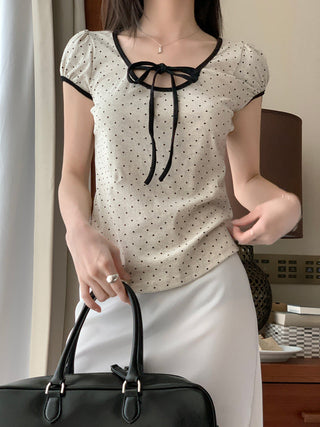 Candy flower ribbon string top