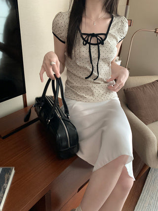 Candy flower ribbon string top