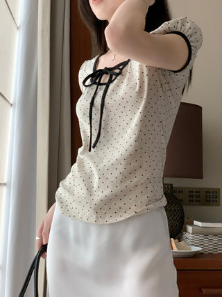 Candy flower ribbon string top