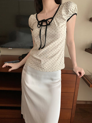 Candy flower ribbon string top