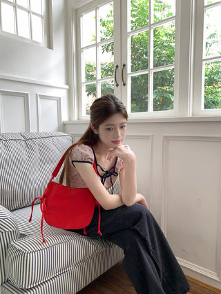 Candy flower ribbon string top