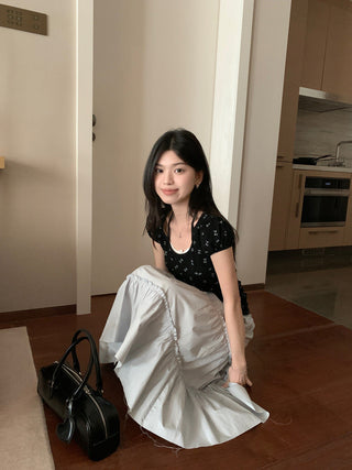 Candy flower ribbon string top