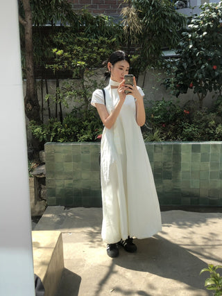 French Round Collar Loose dress