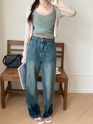 Slim embroidered camisole top