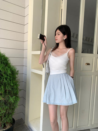 Slim embroidered camisole top