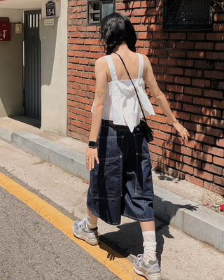 Embroidered spaghetti strap top