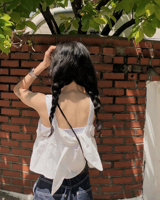 Embroidered spaghetti strap top