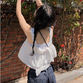 Embroidered spaghetti strap top