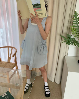 U-collar loose sporty dress