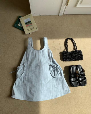 U-collar loose sporty dress