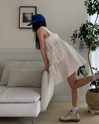 U-collar loose sporty dress