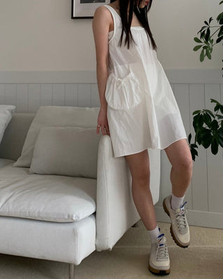 U-collar loose sporty dress