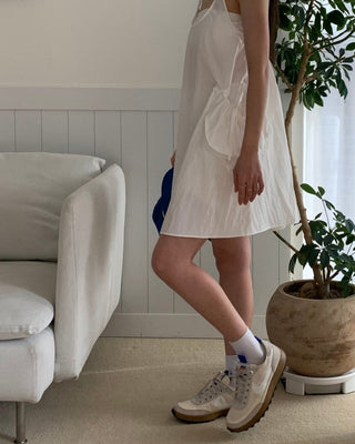 U-collar loose sporty dress