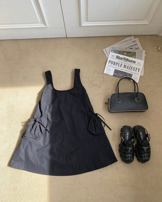 U-collar loose sporty dress