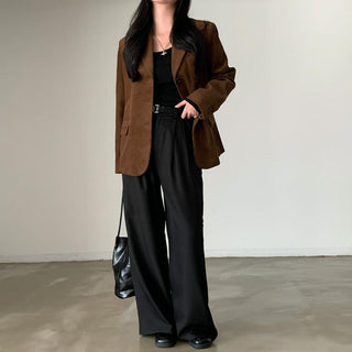 Retro Velvet long sleeve suit jacket