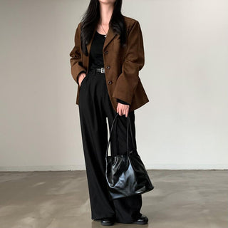 Retro Velvet long sleeve suit jacket