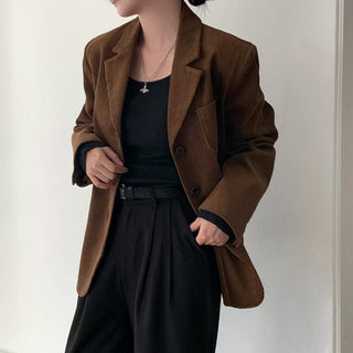 Retro Velvet long sleeve suit jacket