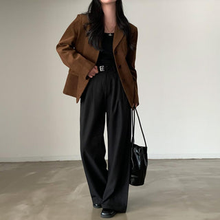 Retro Velvet long sleeve suit jacket