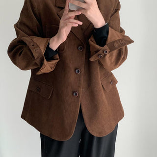 Retro Velvet long sleeve suit jacket