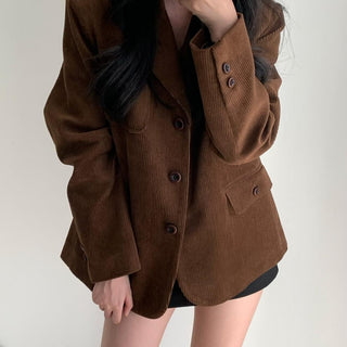Retro Velvet long sleeve suit jacket