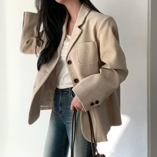 Retro Velvet long sleeve suit jacket