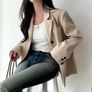 Retro Velvet long sleeve suit jacket