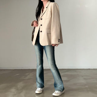 Retro Velvet long sleeve suit jacket