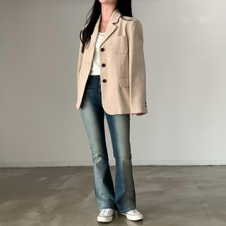 Retro Velvet long sleeve suit jacket
