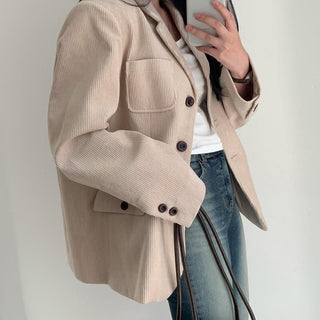 Retro Velvet long sleeve suit jacket
