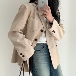 Retro Velvet long sleeve suit jacket
