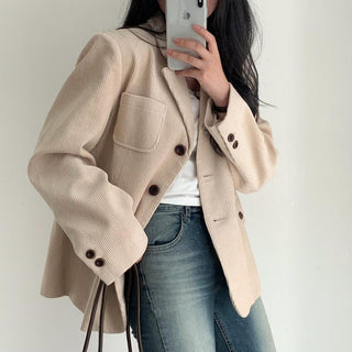 Retro Velvet long sleeve suit jacket