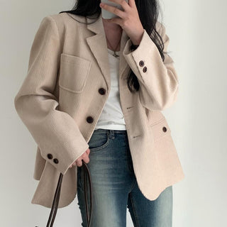 Retro Velvet long sleeve suit jacket