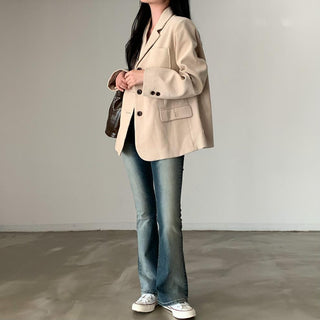 Retro Velvet long sleeve suit jacket