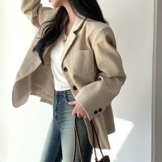 Retro Velvet long sleeve suit jacket
