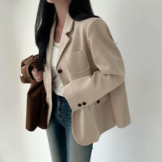 Retro Velvet long sleeve suit jacket