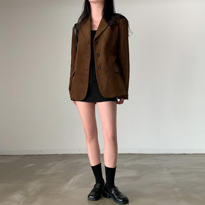Retro Velvet long sleeve suit jacket