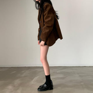 Retro Velvet long sleeve suit jacket
